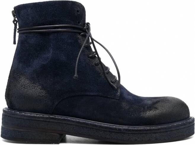 Marsèll Suède veterlaarzen Blauw