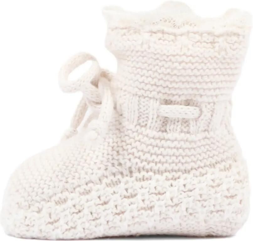 Martin Aranda Babyschoentjes met gebreid detail Wit - Foto 5