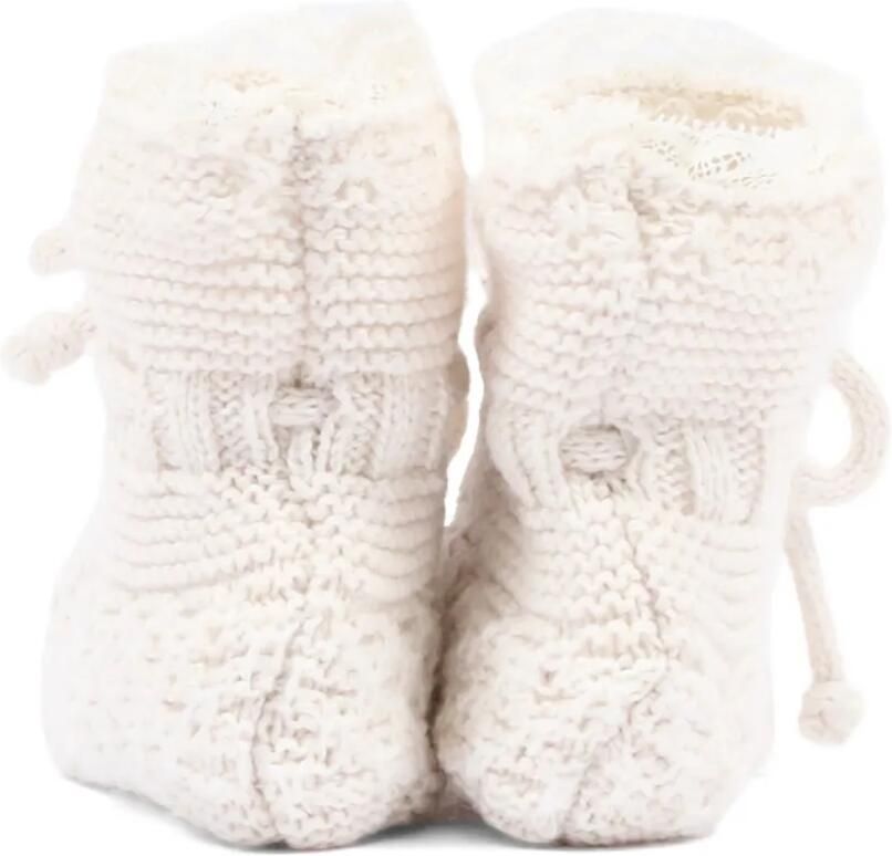 Martin Aranda Babyschoentjes met gebreid detail Wit - Foto 4
