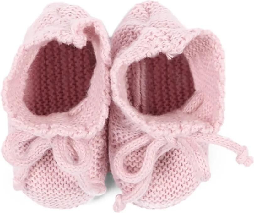 Martin Aranda Gebreide babyschoentjes met striksluiting Roze - Foto 4