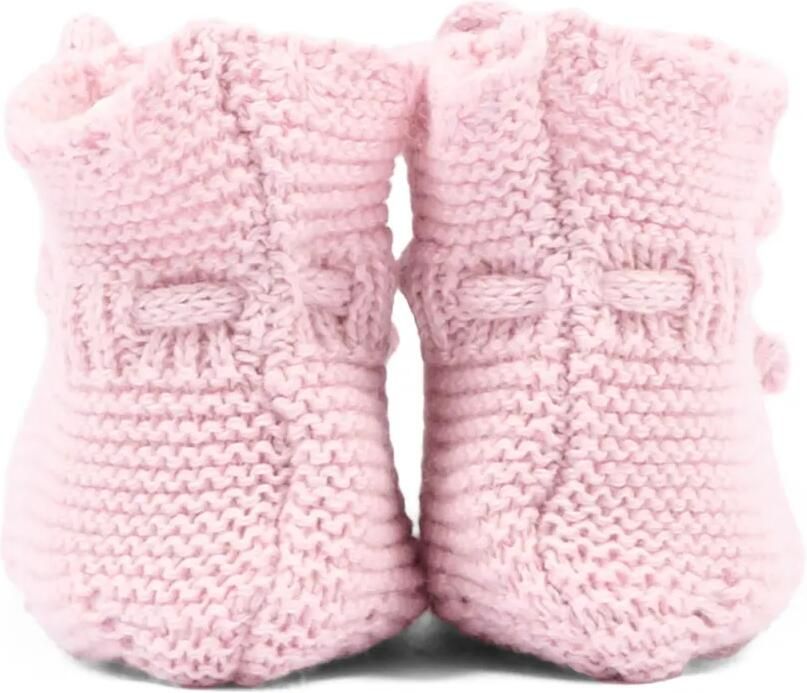 Martin Aranda Gebreide babyschoentjes met striksluiting Roze - Foto 3