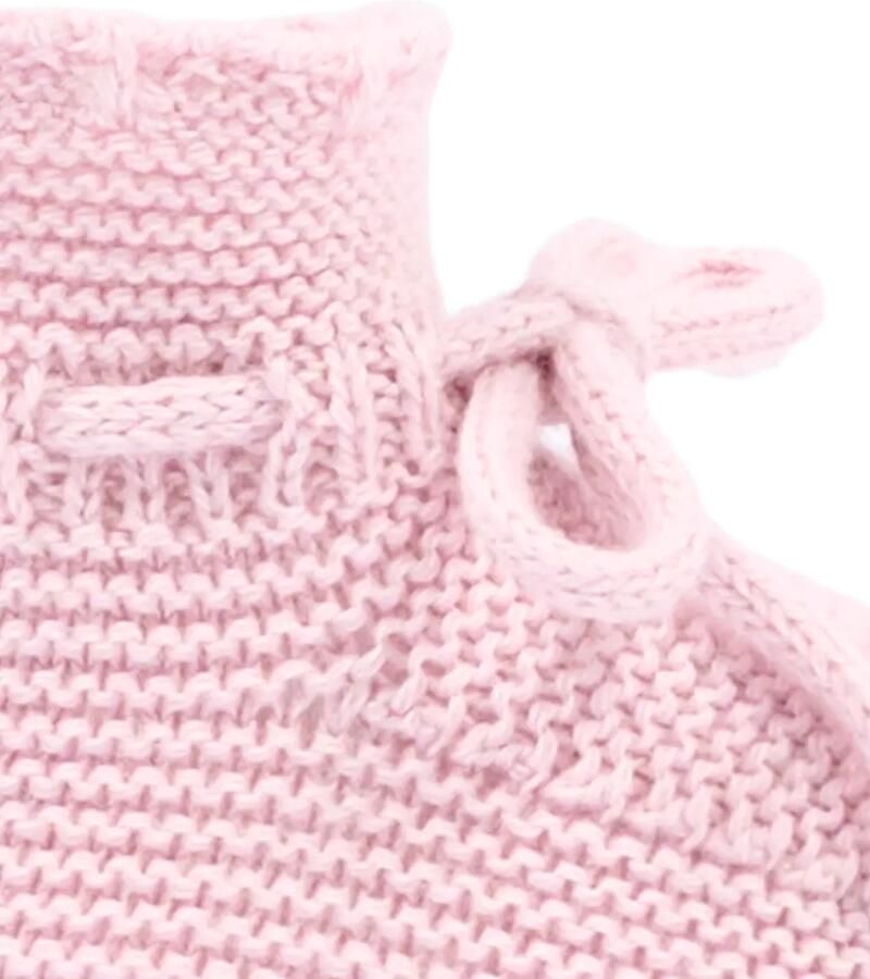 Martin Aranda Gebreide babyschoentjes met striksluiting Roze - Foto 2