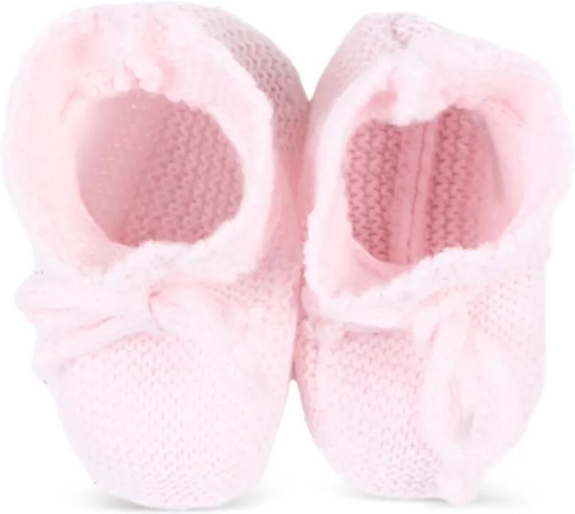 Martin Aranda Gebreide slippers met striksluiting Roze - Foto 3