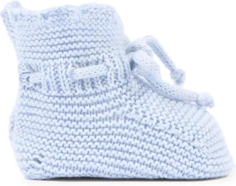 Martin Aranda Grofgebreide babyschoentjes Blauw