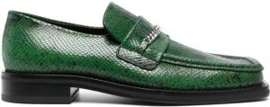 Martine Rose Loafers met krokodillenleer-effect Groen