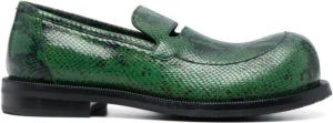 Martine Rose Loafers met slangenleer-effect Groen