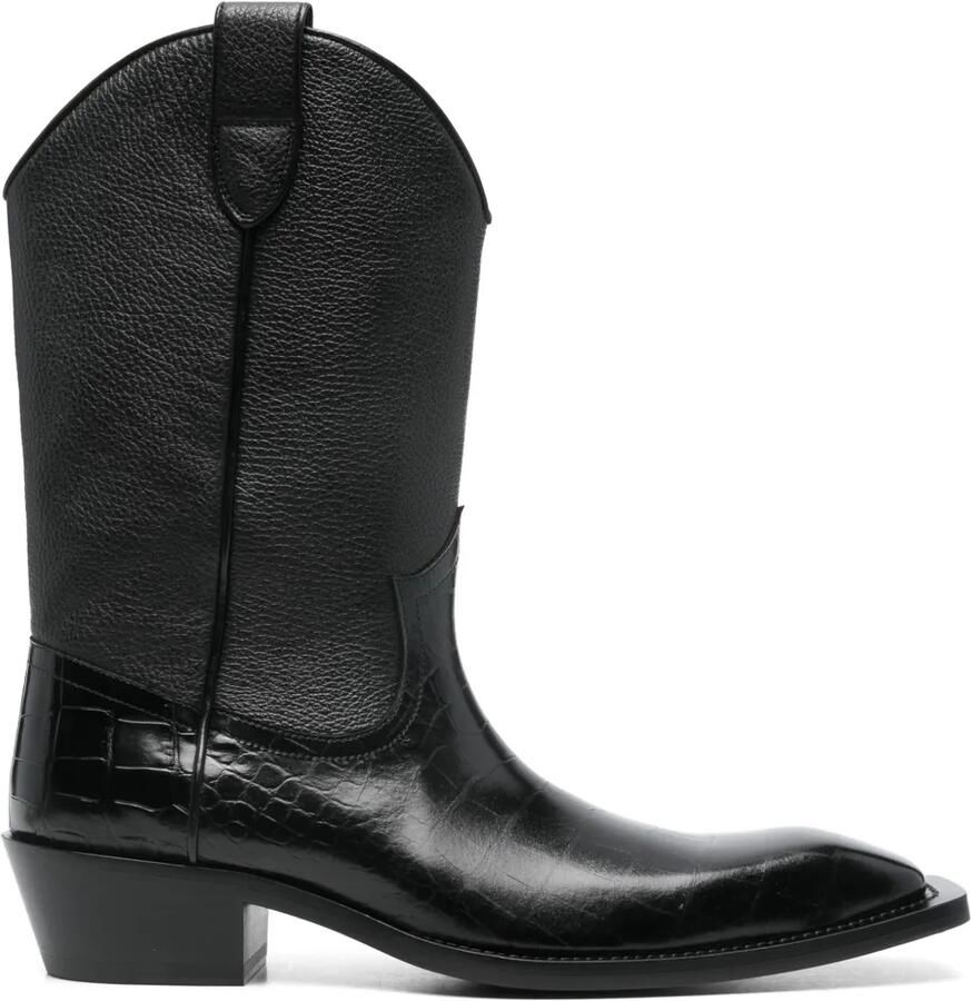 Martine Rose 50 mm Cow laarzen Zwart