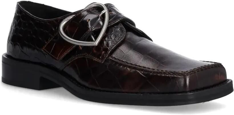 Martine Rose Loafers met hartgesp Bruin