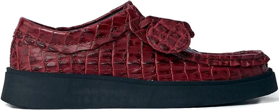 Martine Rose Torview veterschoenen met krokodillen-reliëf Rood