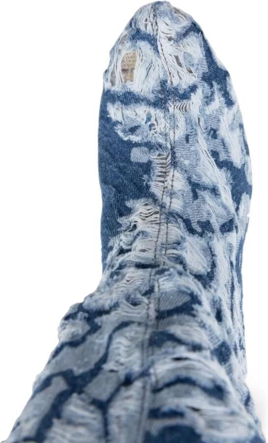 Masha Popova distressed-effect platform boots Blauw - Foto 3