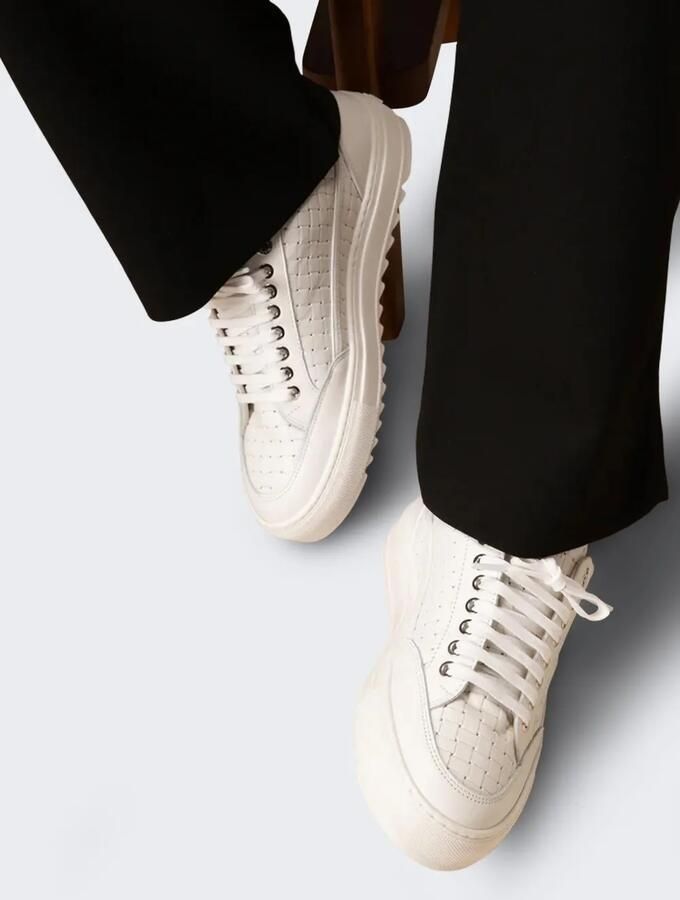 Mason Garments Tia Bardolino leren low-top sneakers Wit - Foto 3
