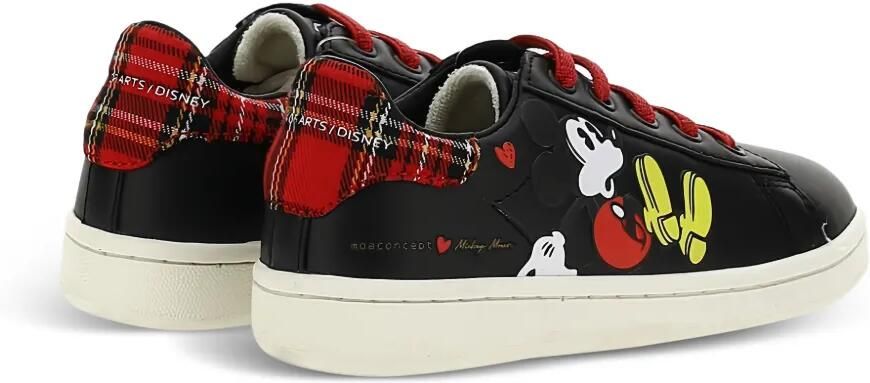 Master Of Arts Kids Mickey Mouse geruite sneakers Zwart - Foto 2