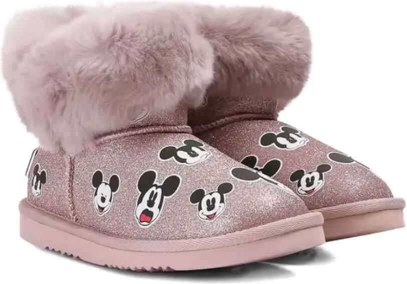 Master Of Arts Kids x Disney Mickey Mouse laarzen met glitter Beige