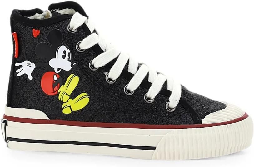 Master Of Arts Kids x Disney Mickey sneakers met luipaardprint Zwart - Foto 2