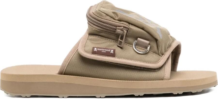 Mastermind Japan x Suicoke reflecterende sandalen Beige