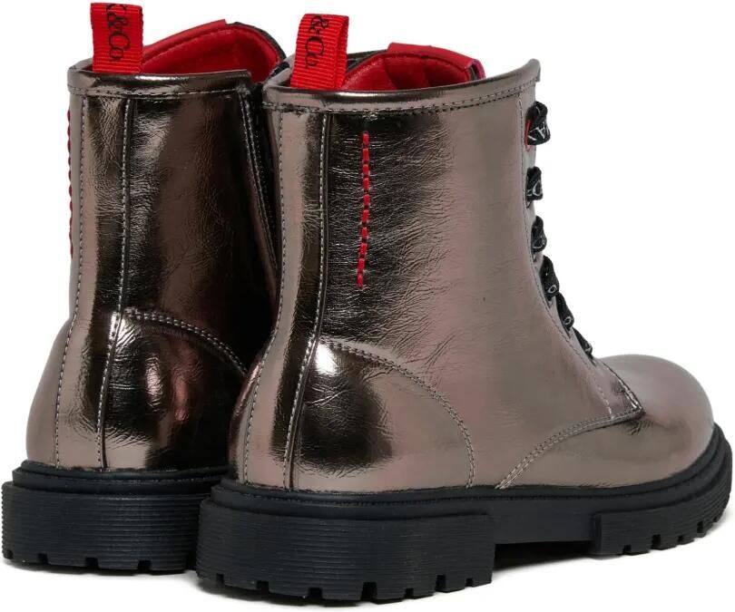 MAX&Co. Kids Enkellaarzen met metallic-effect Bruin - Foto 3