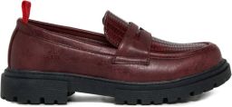 MAX&Co. Kids Loafers met chunky zool en krokodillen-reliëf Rood