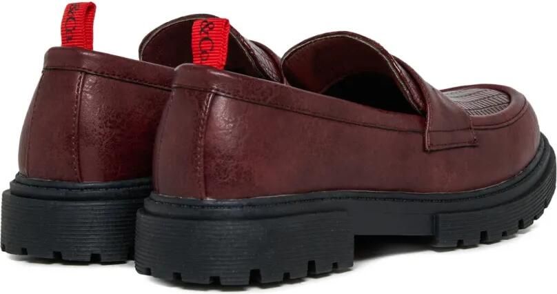 MAX&Co. Kids Loafers met chunky zool en krokodillen-reliëf Rood - Foto 3