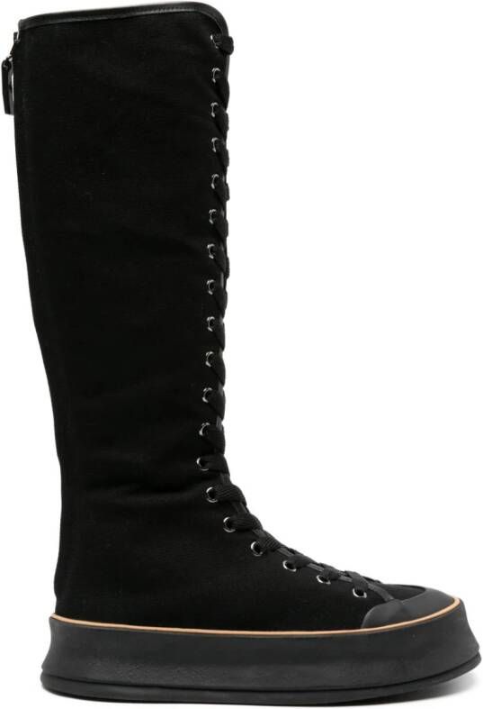 Max Mara Canvas veterlaarzen Zwart