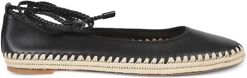 Max Mara Ballerina's van nappa leer Zwart