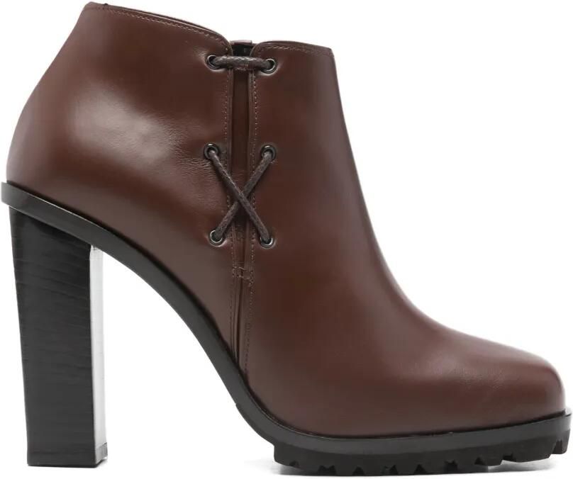 Max Mara Braiday laarzen met gekruiste hak Bruin