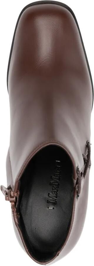 Max Mara Braiday laarzen met gekruiste hak Bruin - Foto 3