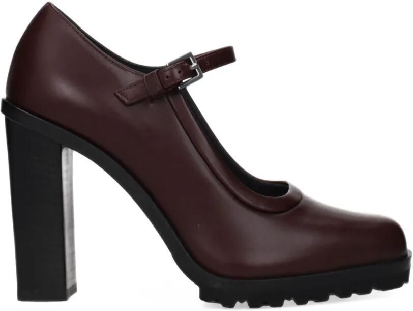 Max Mara Leren pumps Bruin
