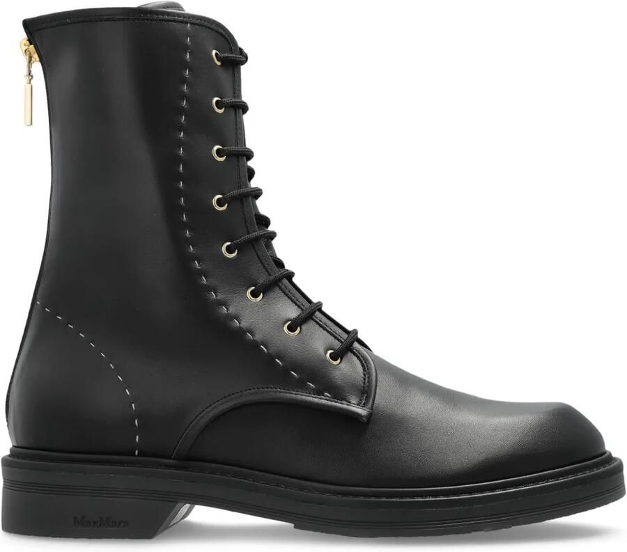 Max Mara Combat boots met veters Zwart