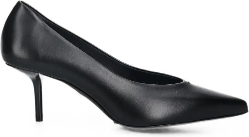 Max Mara Leren pumps met puntige neus Zwart