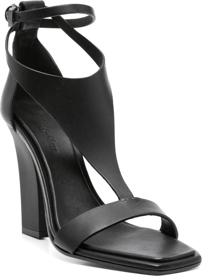 Max Mara Leren sandalen Zwart - Foto 3