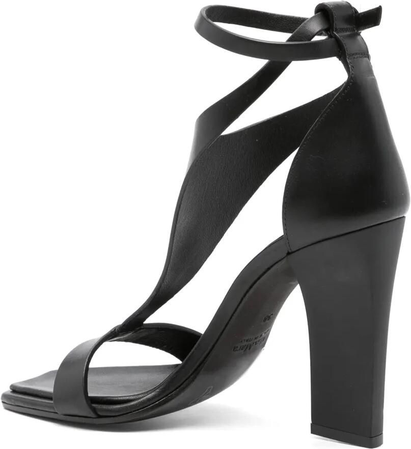Max Mara Leren sandalen Zwart - Foto 2