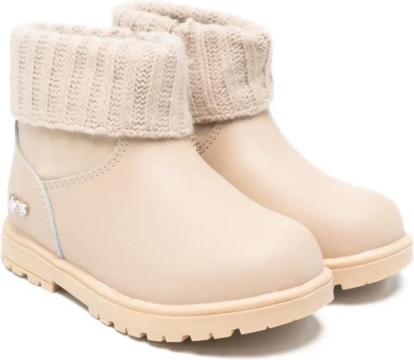 Mayoral Enkellaarzen met gebreide afwerking Beige