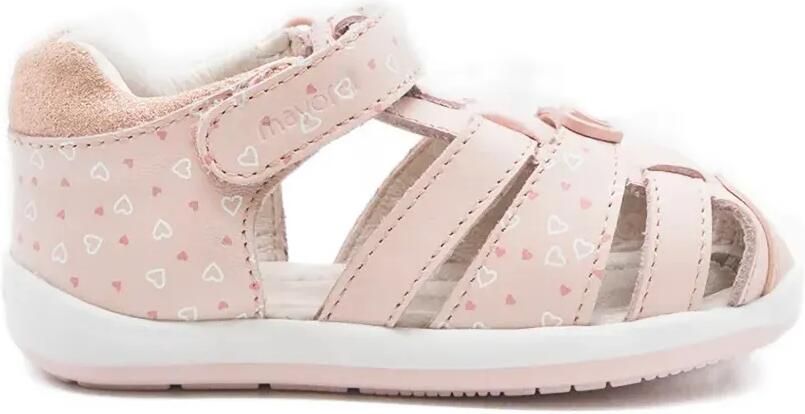Mayoral Sneakers met klittenband en hartprint Roze