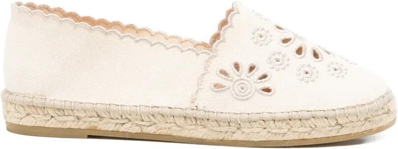 MC2 Saint Barth Broderie anglaise espadrilles Beige