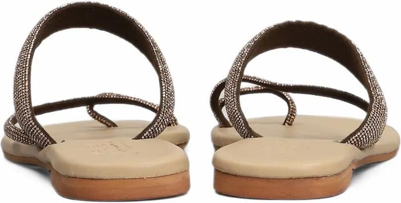 MC2 Saint Barth Cora Ring sandals with brown rhinestones Bruin - Foto 4
