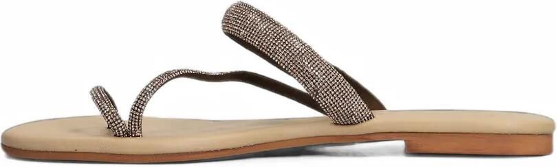 MC2 Saint Barth Cora Ring sandals with brown rhinestones Bruin - Foto 5