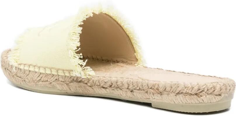 MC2 Saint Barth Luz Fringe sandalen met geborduurd logo Geel - Foto 3