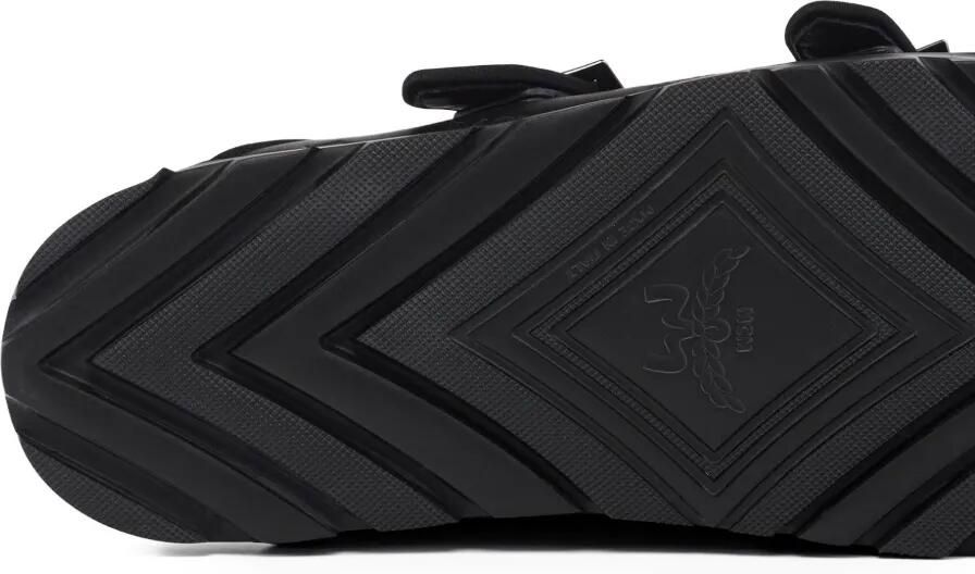 MCM Leren sandalen met monogram-reliëf Zwart - Foto 4