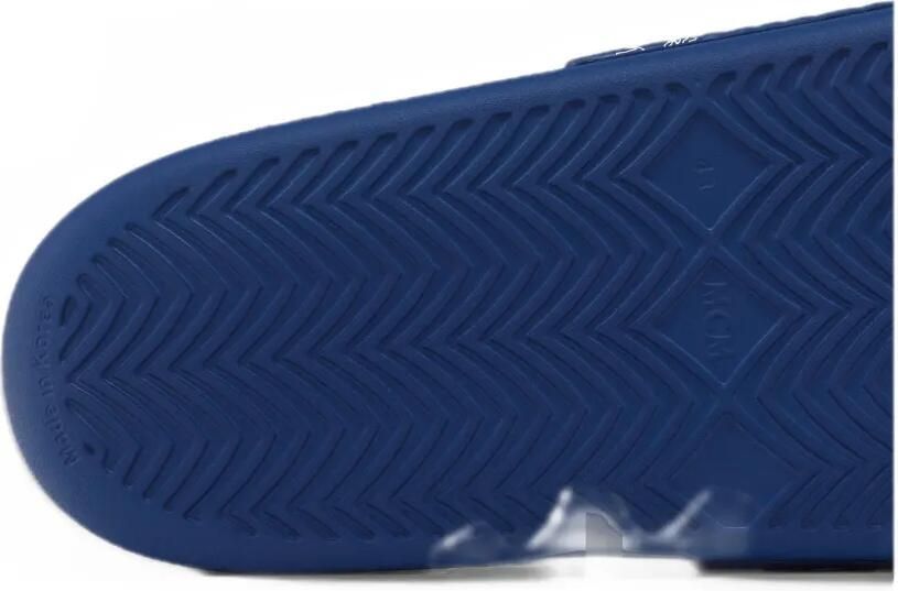 MCM monogram-print rubber slides Blauw - Foto 4