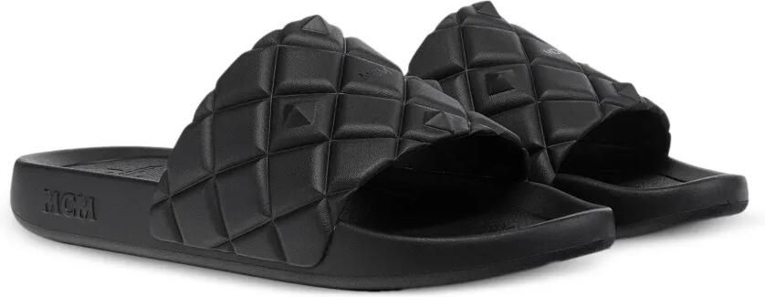MCM Quilted Diamond slippers Zwart - Foto 5