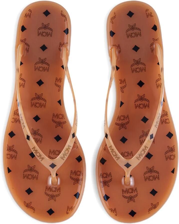 MCM Sandalen met monogramprint Bruin