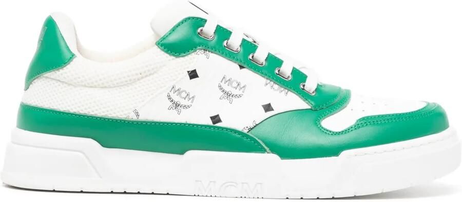 MCM Skyward sneakers met monogramprint Groen