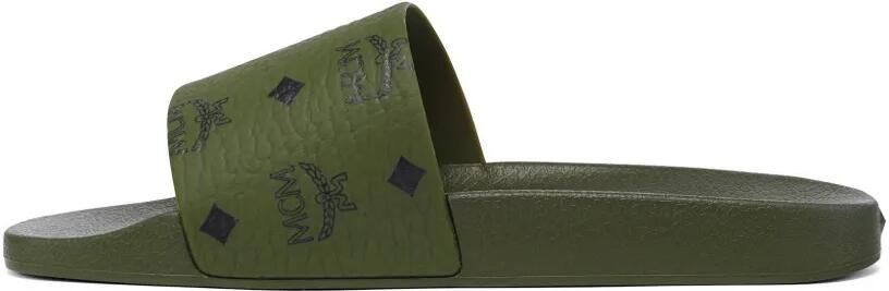 MCM Slippers met monogram Groen