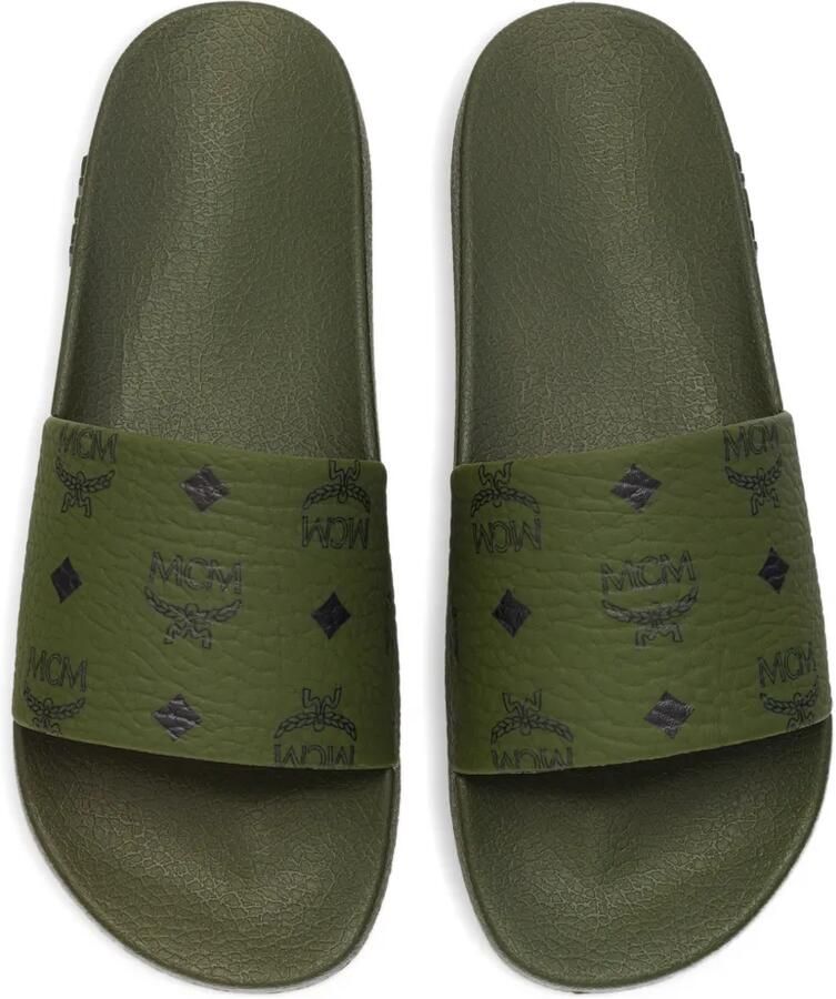 MCM Slippers met monogram Groen - Foto 2