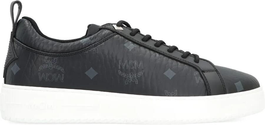 MCM Visetos gewatteerde sneakers met monogram Zwart
