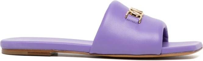 MCM Mode Travia leren slippers Paars
