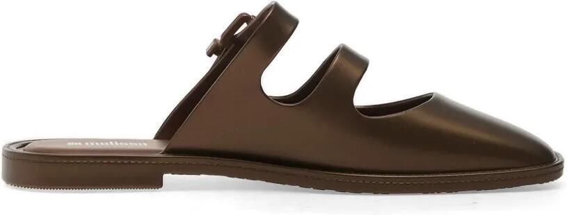Melissa Anastasia slippers met puntige neus Bruin