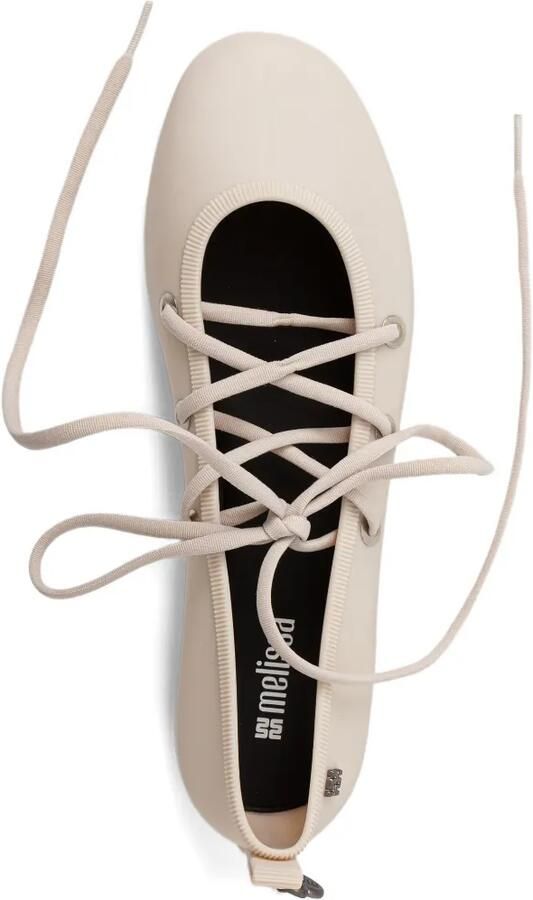 Melissa Ballerina's met enkelbandje en veters Beige - Foto 3