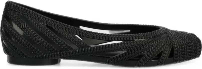 Melissa Ballerina's met geweven effect Zwart