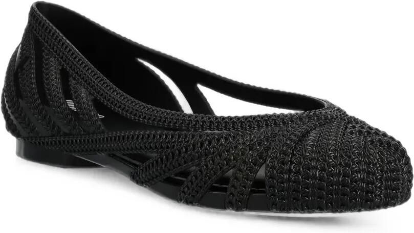 Melissa Ballerina's met geweven effect Zwart - Foto 2